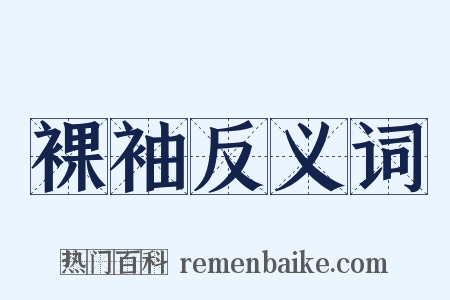 裸袖反义词是什么意思的图片